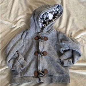 Jersey sweatshirt jacket